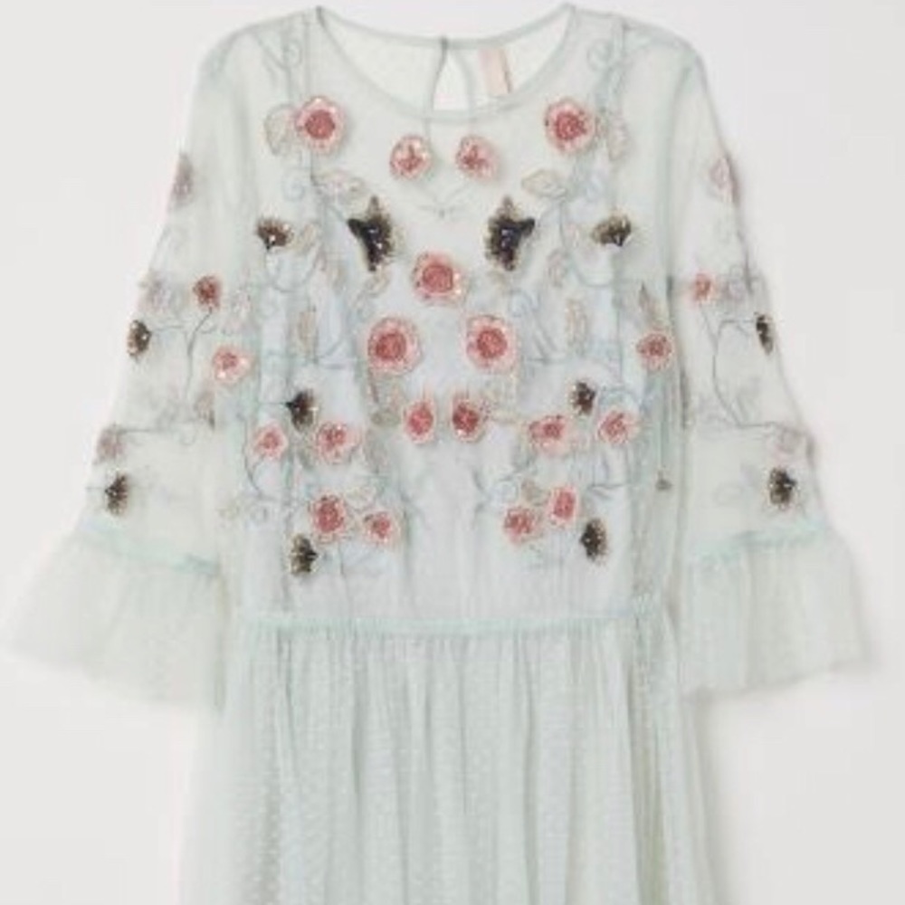 Beaded Mesh Dress